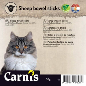 Snack voor Hond Kat Carnis Schapendarm sticks