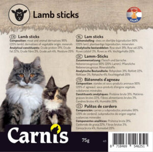 Snack voor Hond & Kat Carnis Lam sticks
