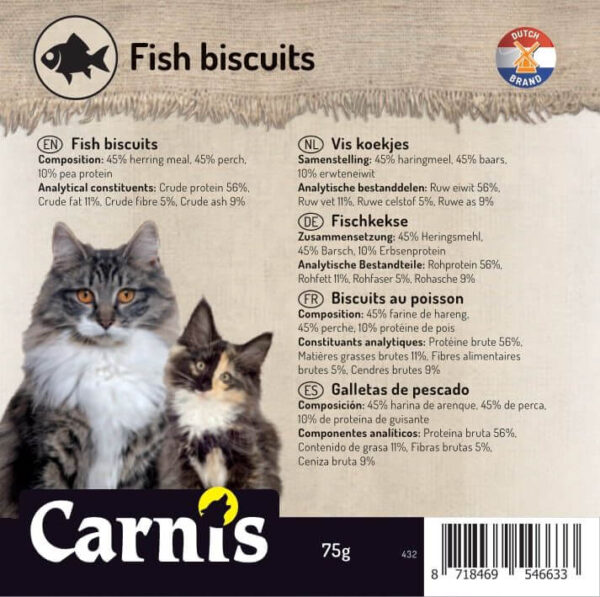 Snack voor Hond & kat Carnis Vis koekjes