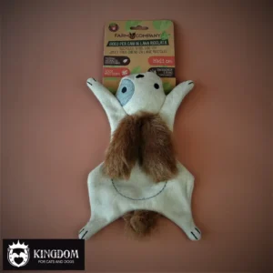 Stuffing free squeak toy van gerecyclede wol