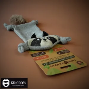 Stuffing free squeak toy van gerecyclede wol