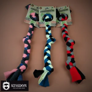 Honden trektouw met 3 knopen.