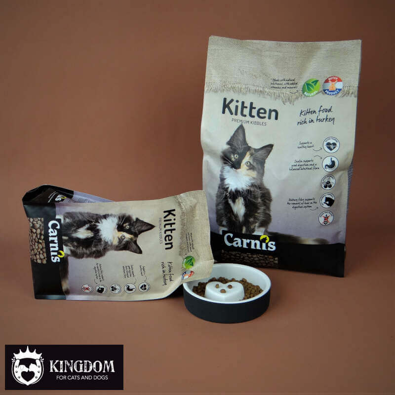 Carnis, natuurlijke, graanvrij kattenvoer voor kittens.