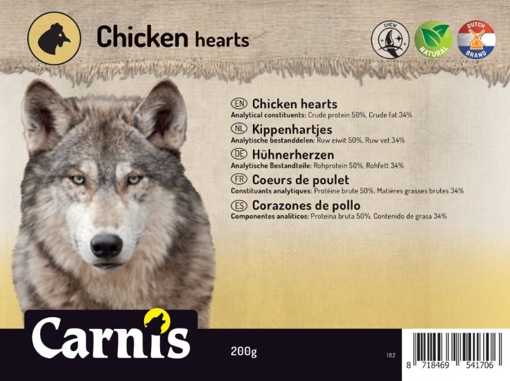 Gedroogde kippenhartjes