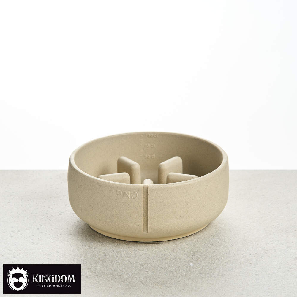 Pino Bowl Medium, Slow Feeder, Owl Greice Solid.